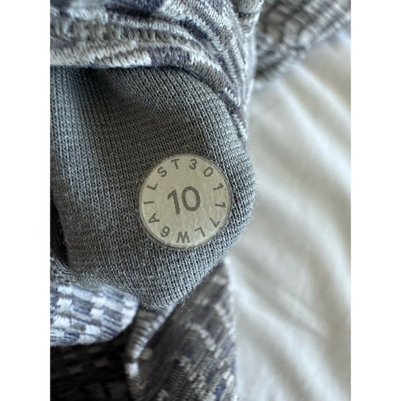 Lululemon Wunder Under Crop Sz 10 (Hi-Rise) 21" Luon Jacquard Battleship Silver - Picture 10 of 12